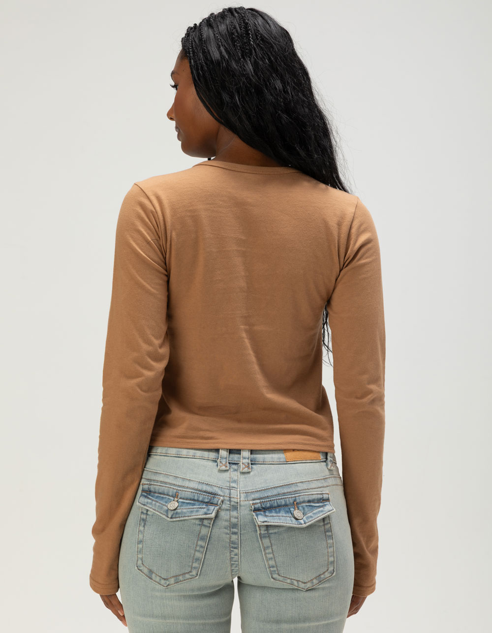 O'NEILL Starry Night Womens Long Sleeve Fitted Tee - RUST