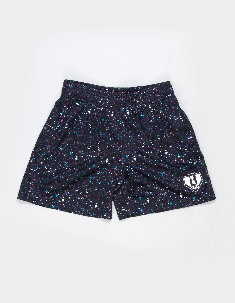 BASEBALL LIFESTYLE 101 Splatter Boys Mesh Shorts - BLK/MULTI