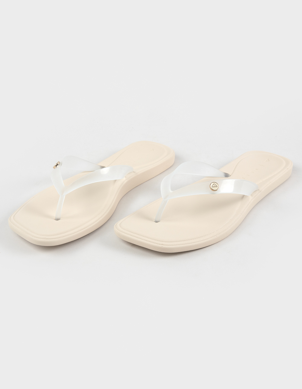 REEF Solaye Womens Jelly Flip Flops - CLEAR