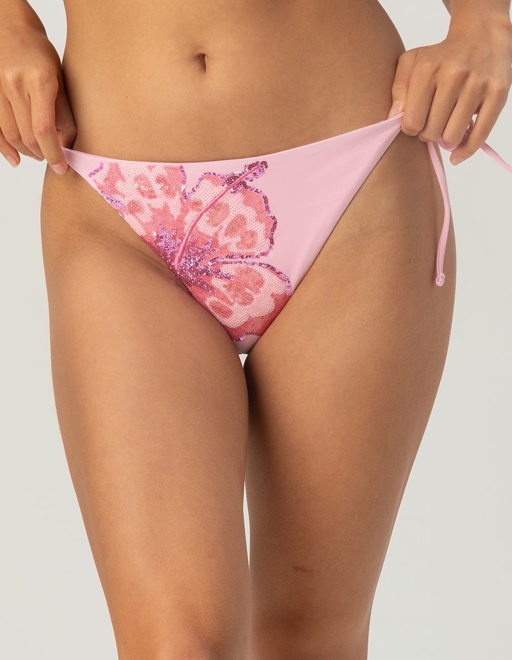 DAMSEL Hibiscus Flow Tie Side Cheeky Bikini Bottoms