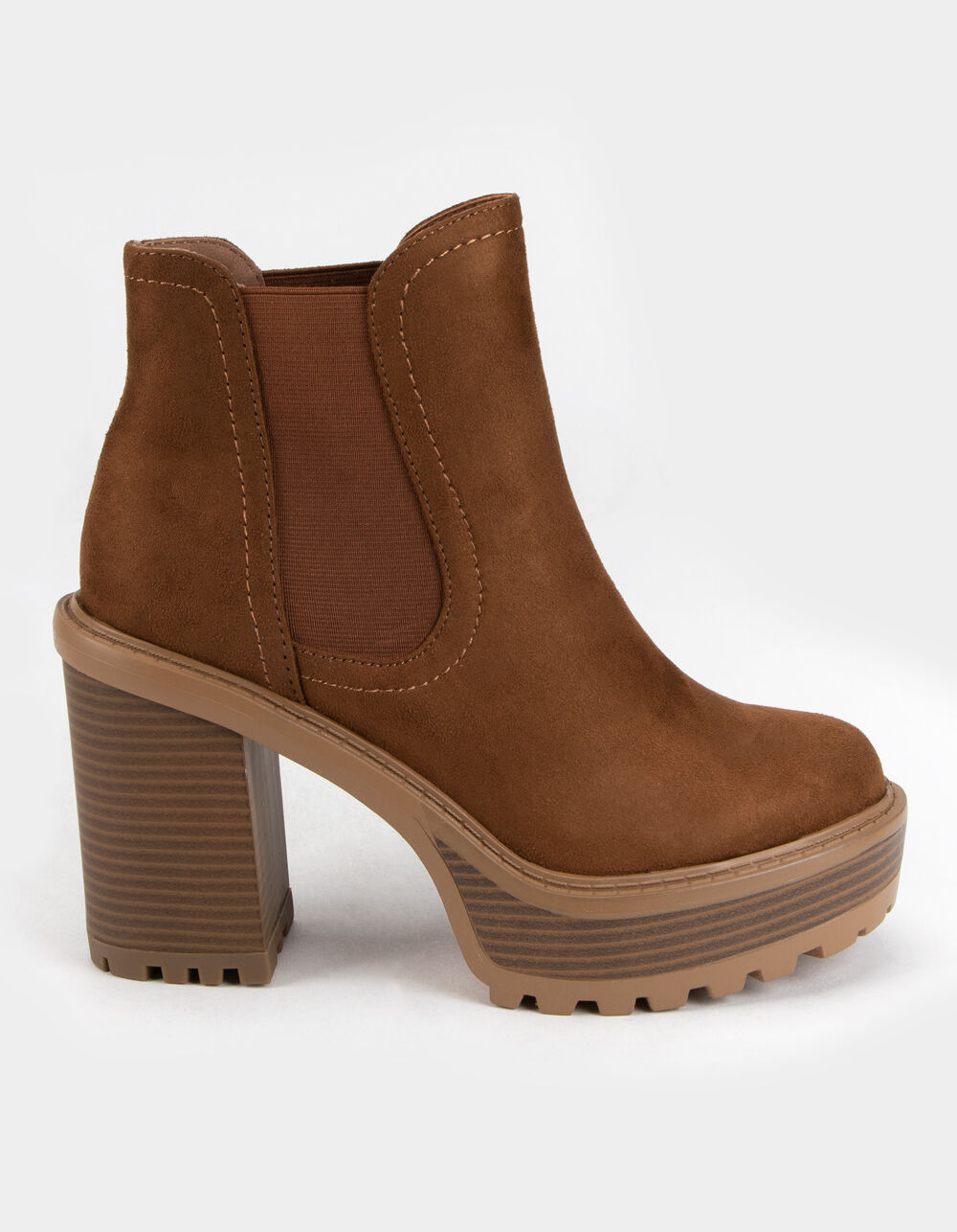 Soda platform womens chestnut chelsea boots Clearance