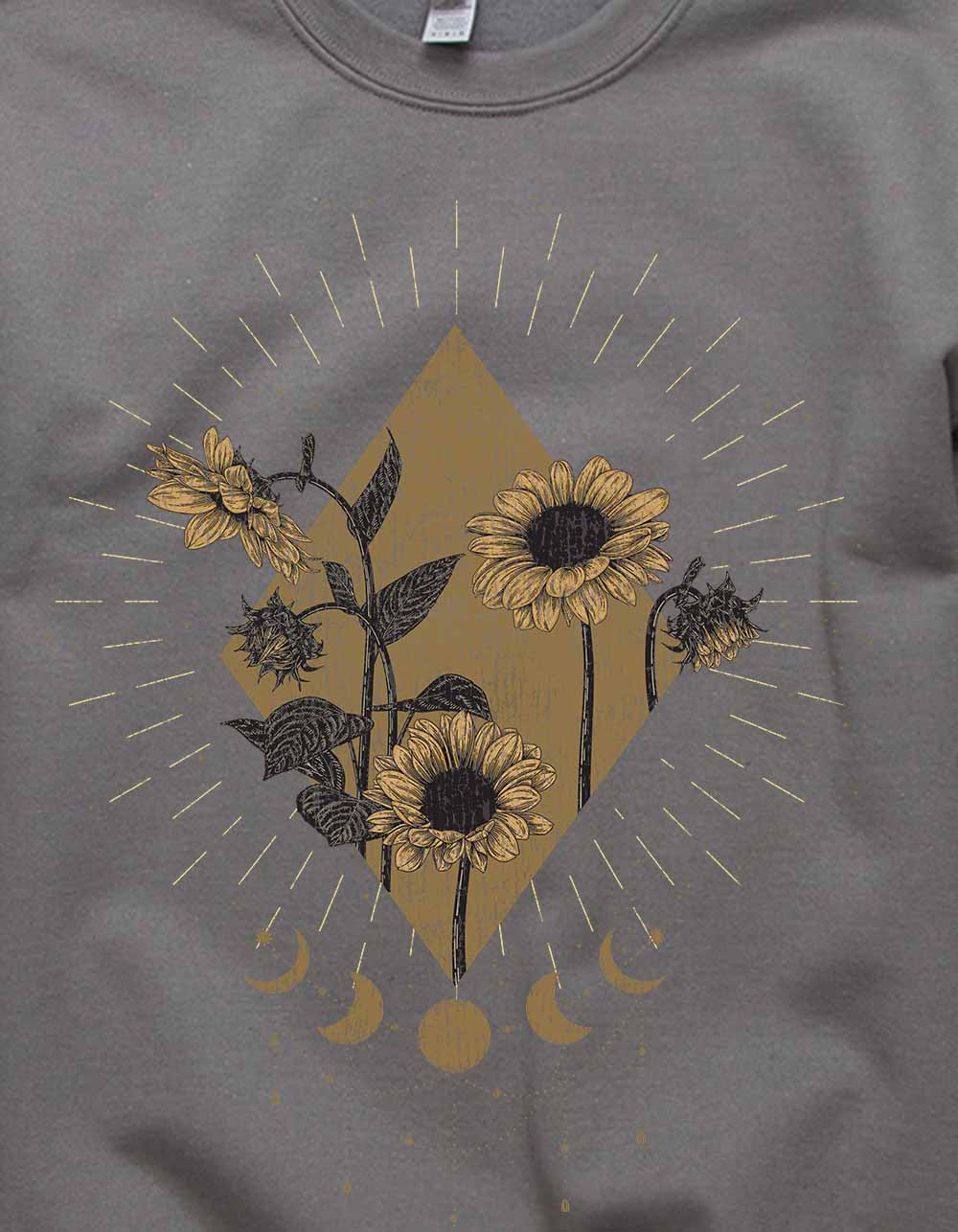 Sunflower Sweatshirt | Vintage Graphic Crewneck Sweatshirt