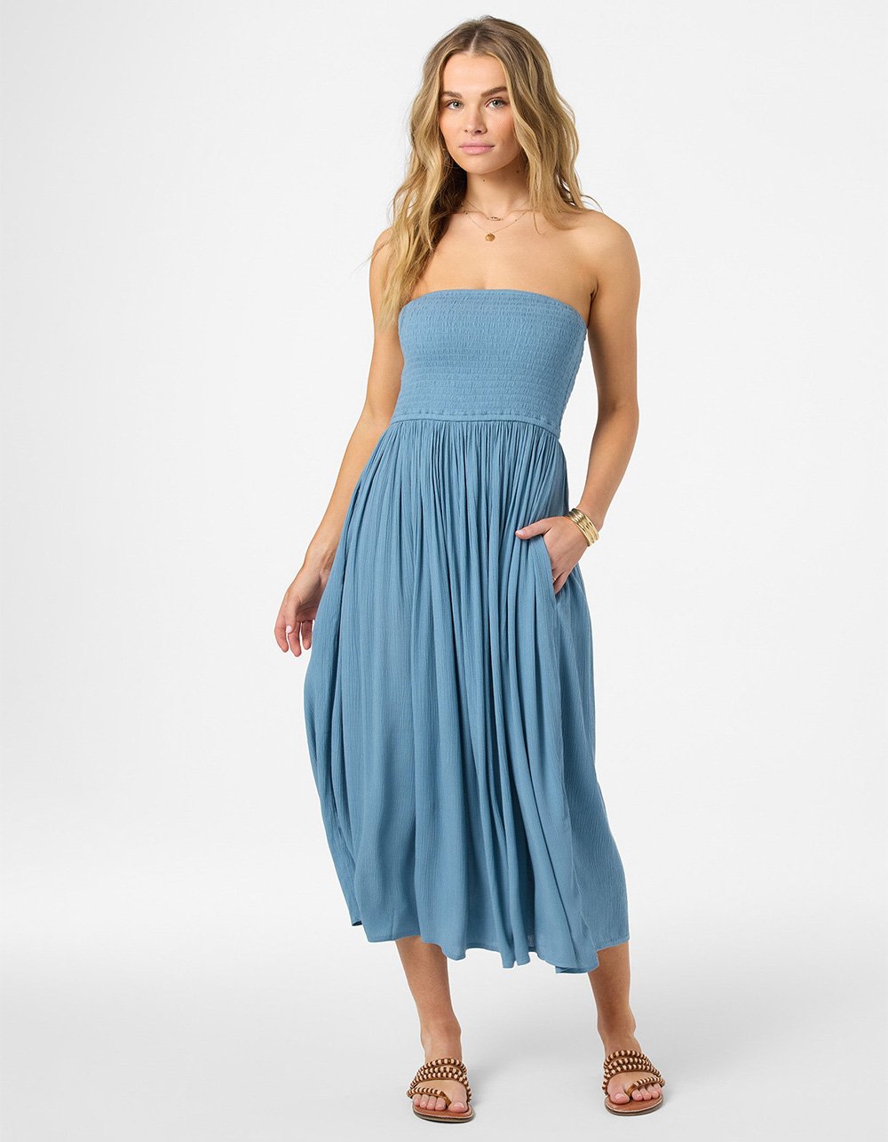 O'NEILL Piper Womens Midi Dress - BLUE