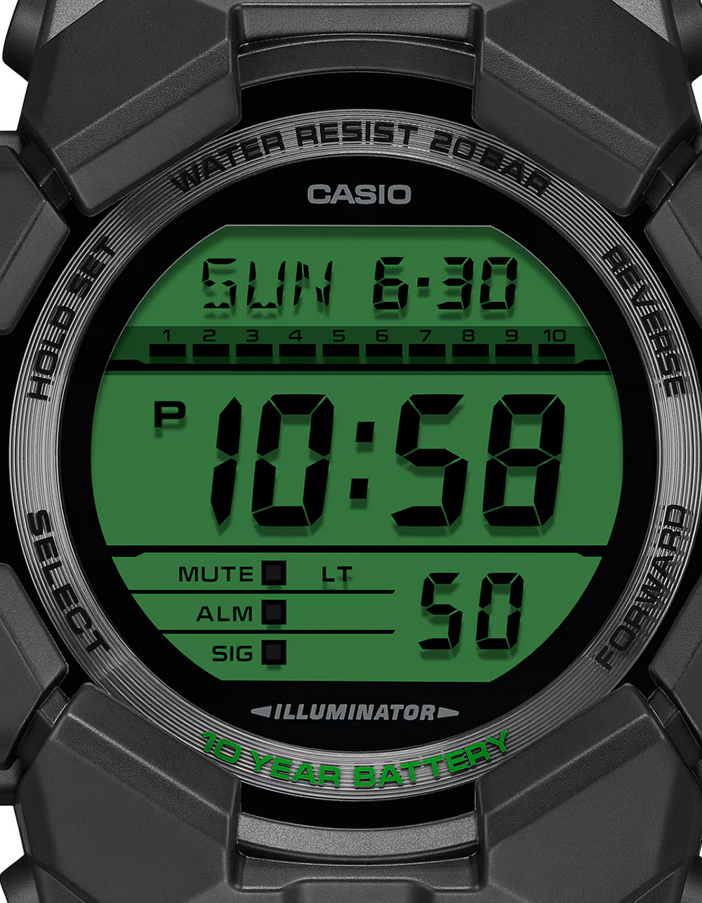G-SHOCK GD010BEG-1 Watch - Black Green