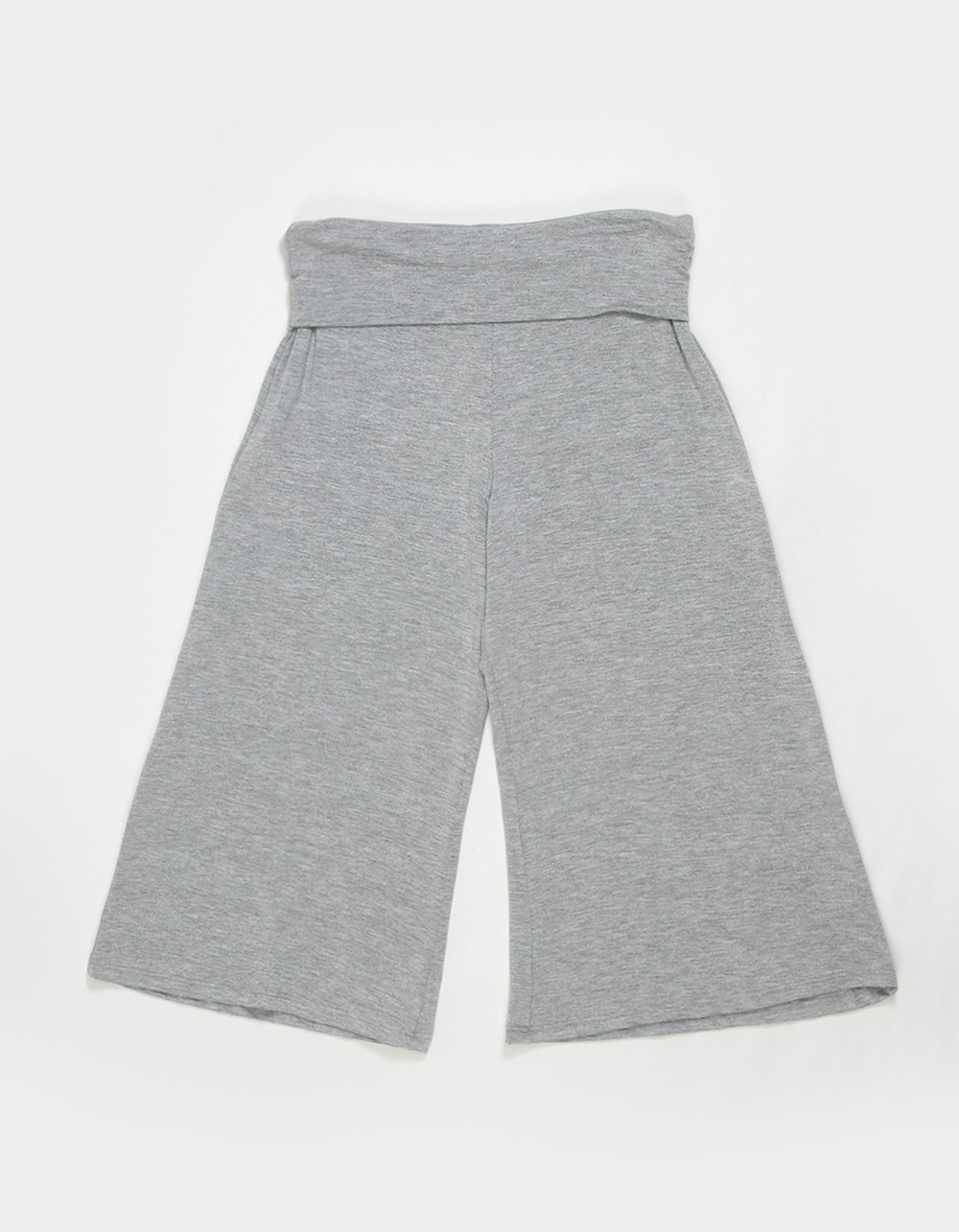FULL TILT Girls Wide Leg Gaucho Pants - HEATHER GRAY