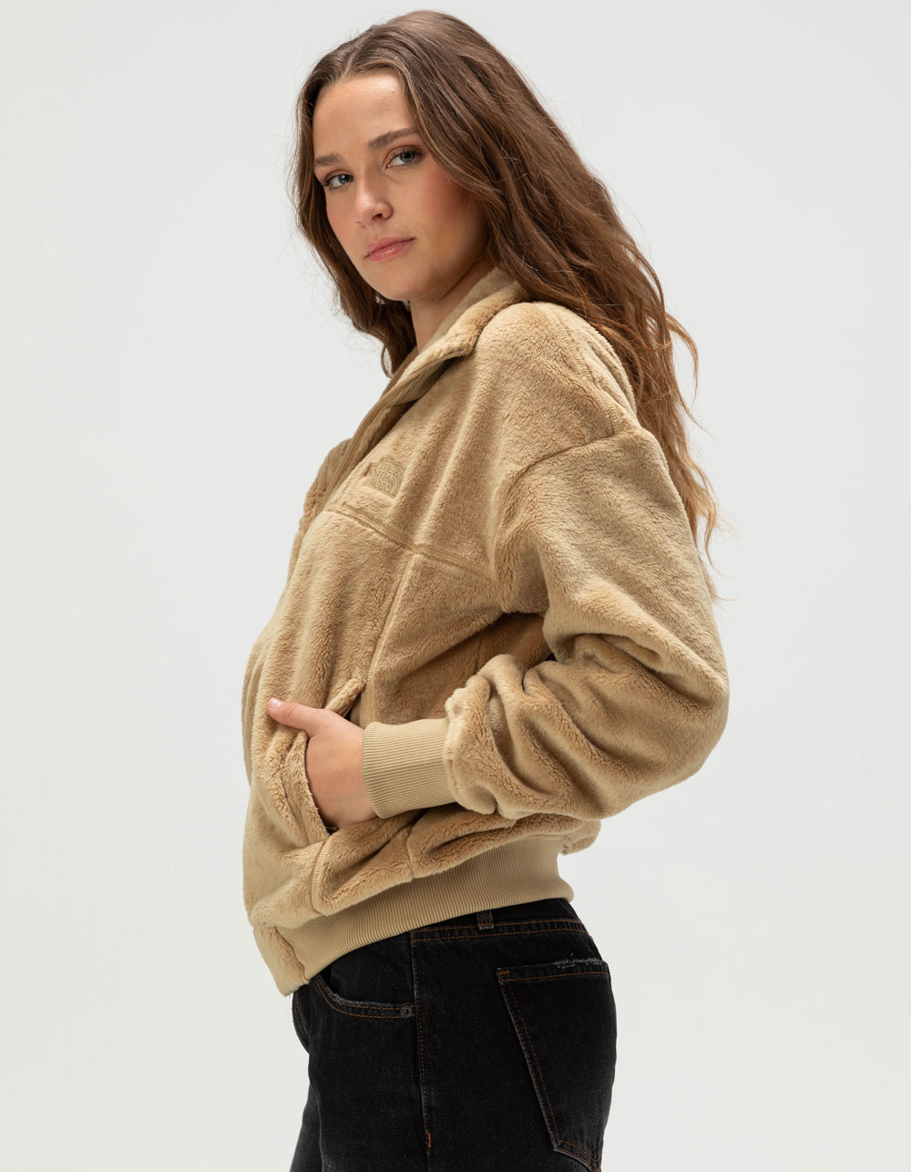 THE NORTH FACE Osito Luxe Womens Jacket - KHAKI