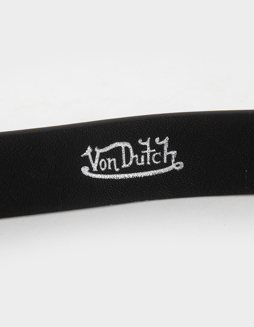 VON DUTCH Enamel Plaque Buckle Belt - BLACK