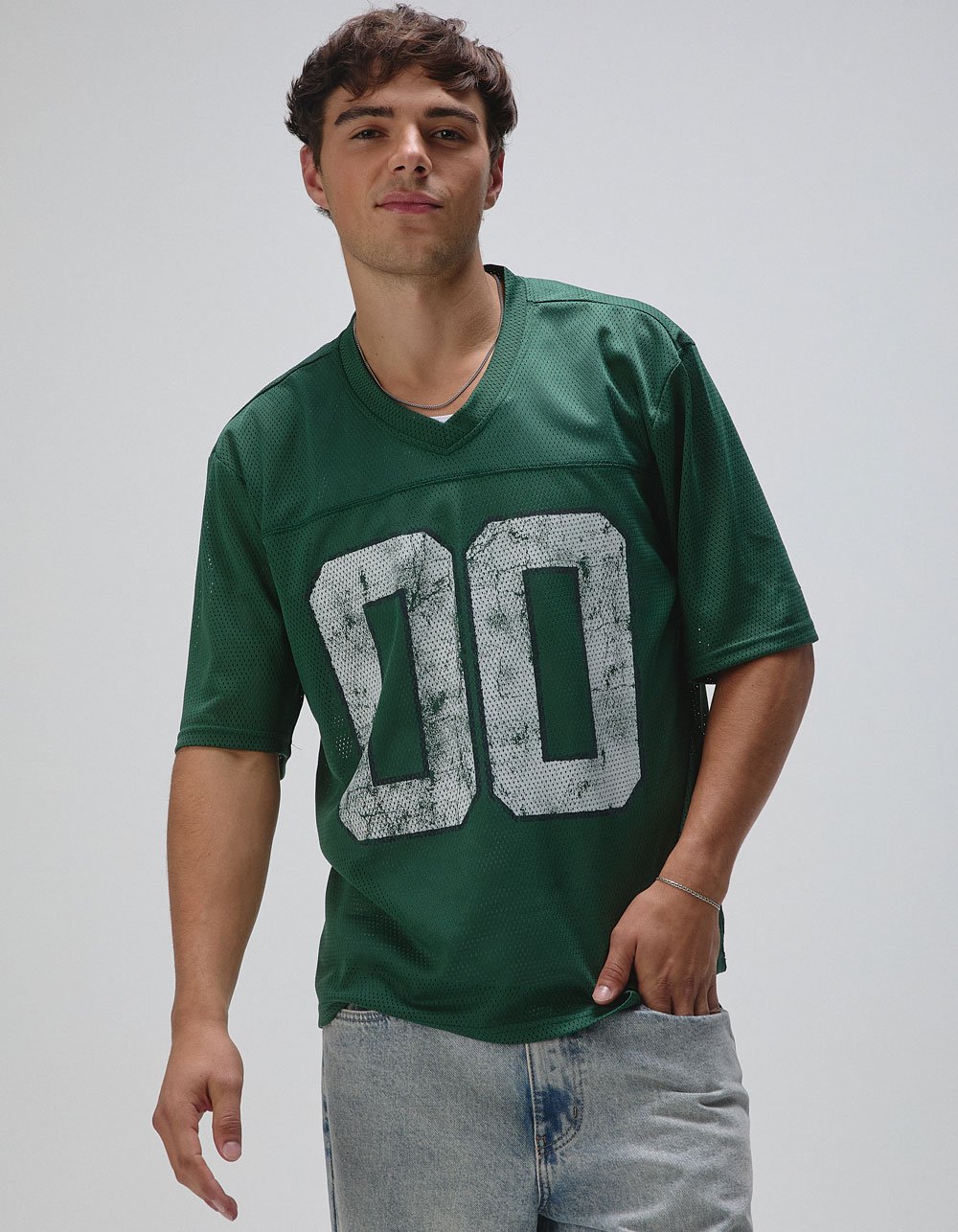 RSQ Mesh Boxy Football Jersey - GREEN - S | Tillys
