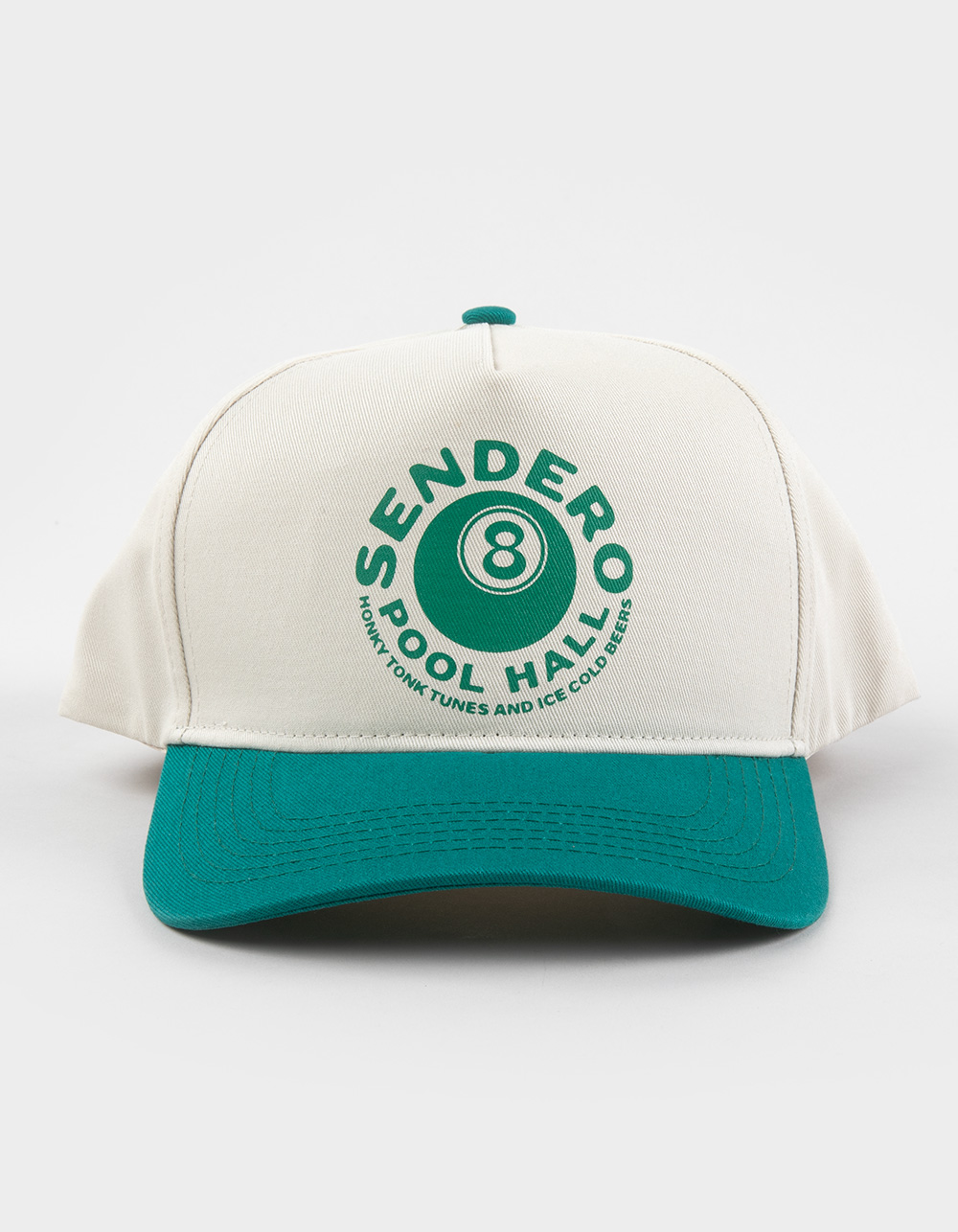 SENDERO PROVISIONS CO. Eightball Snapback Hat - WHT/GREEN