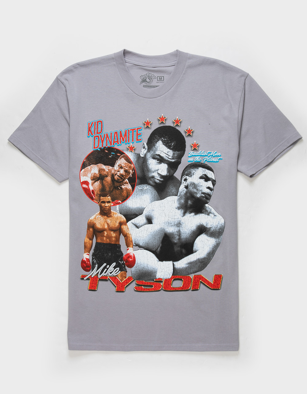 MIKE TYSON Dynamite Collage Mens Tee - LIGHT GRAY