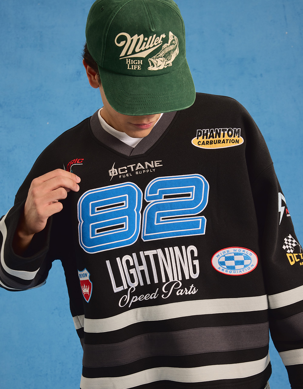 RSQ Hockey Mens Oversized Sweatshirt - MULTI
