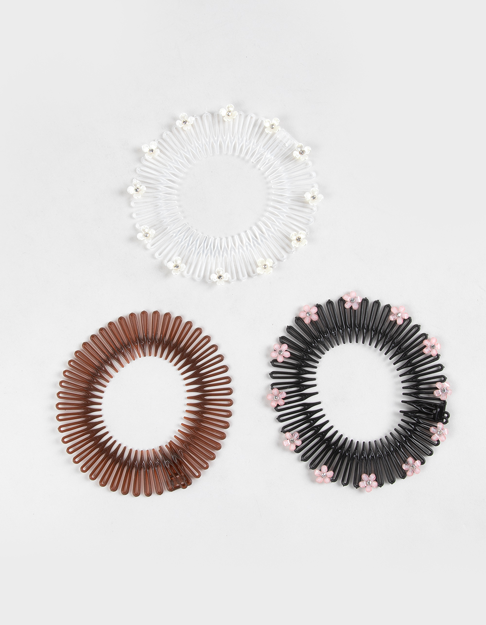 FULL TILT 3 Pack Stretch Floral Headbands - MULTI