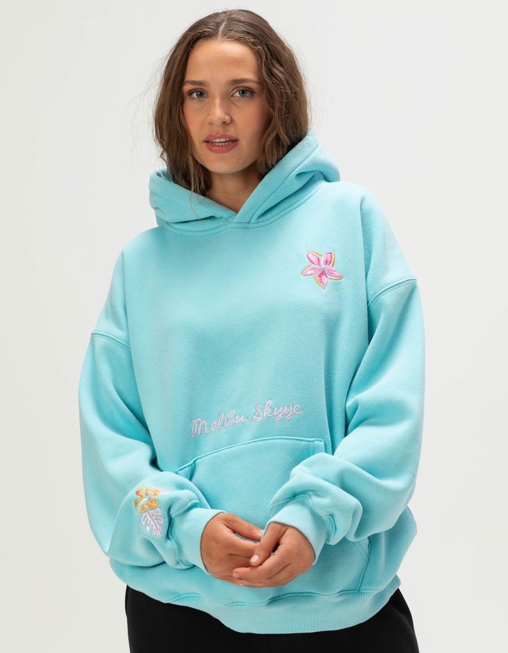 MALIBU SKYYE Sunny Surf Womens Hoodie - TURQUOISE