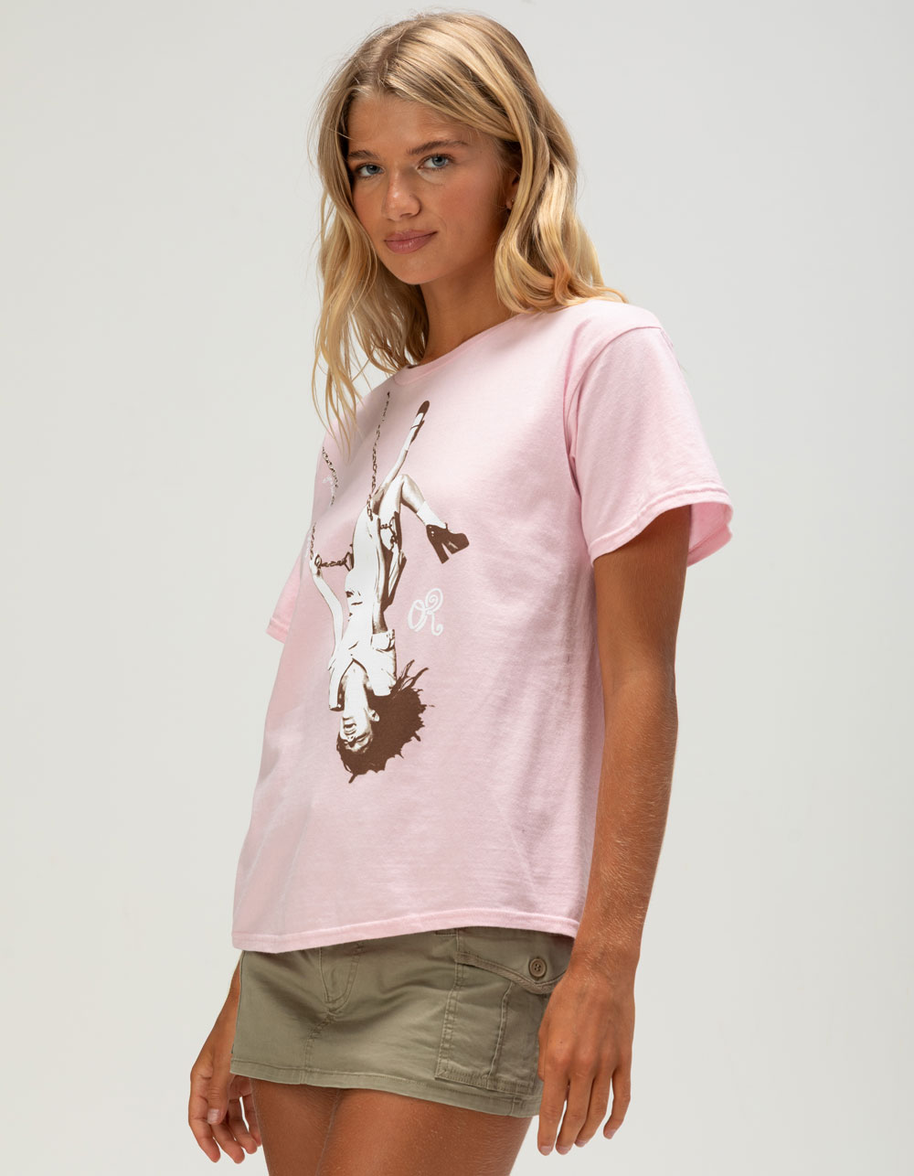 OLIVIA RODRIGO Womens Boyfriend Tee - PINK