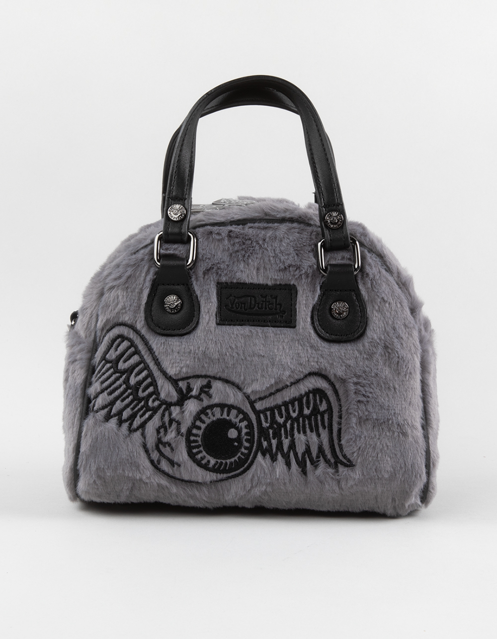 VON DUTCH Furry Bowling Bag