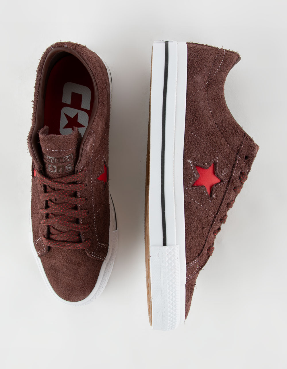 CONVERSE One Star Pro Low Top Shoes - DK RED