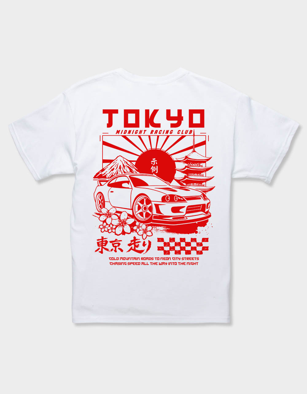 TOKYO Midnight Racing Club Unisex Kids Tee - WHITE