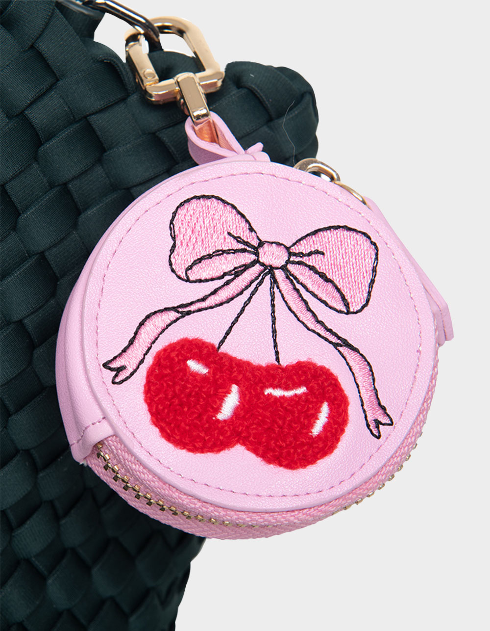KATYDID Cherry Bows Coin Purse - LIGHT PINK
