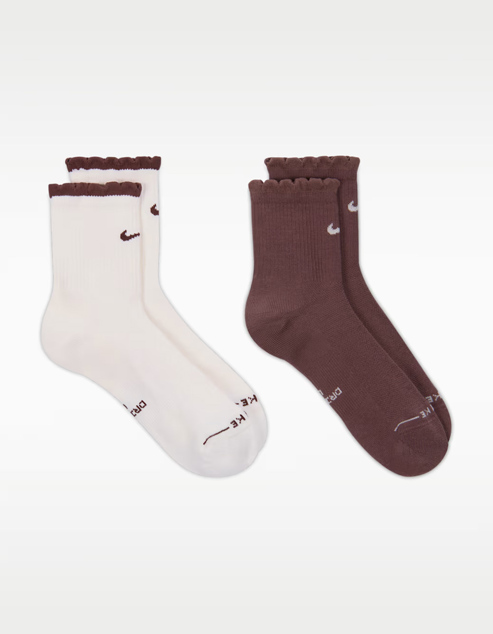 NIKE Everyday Elevated Womens Micro-Crew Socks 2 Pack