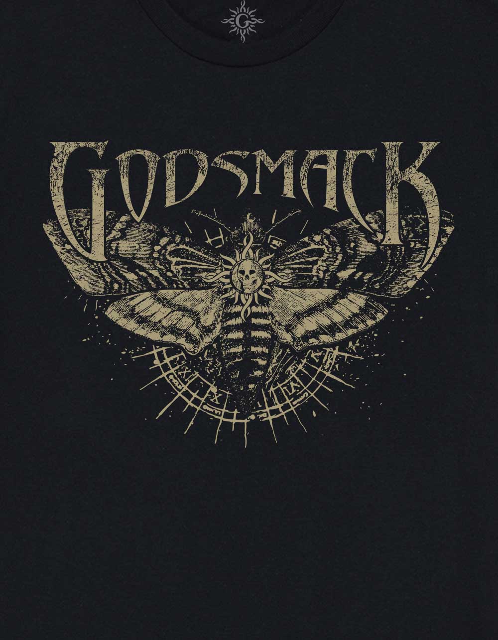 GODSMACK Sun Moth Unisex Tee - BLACK