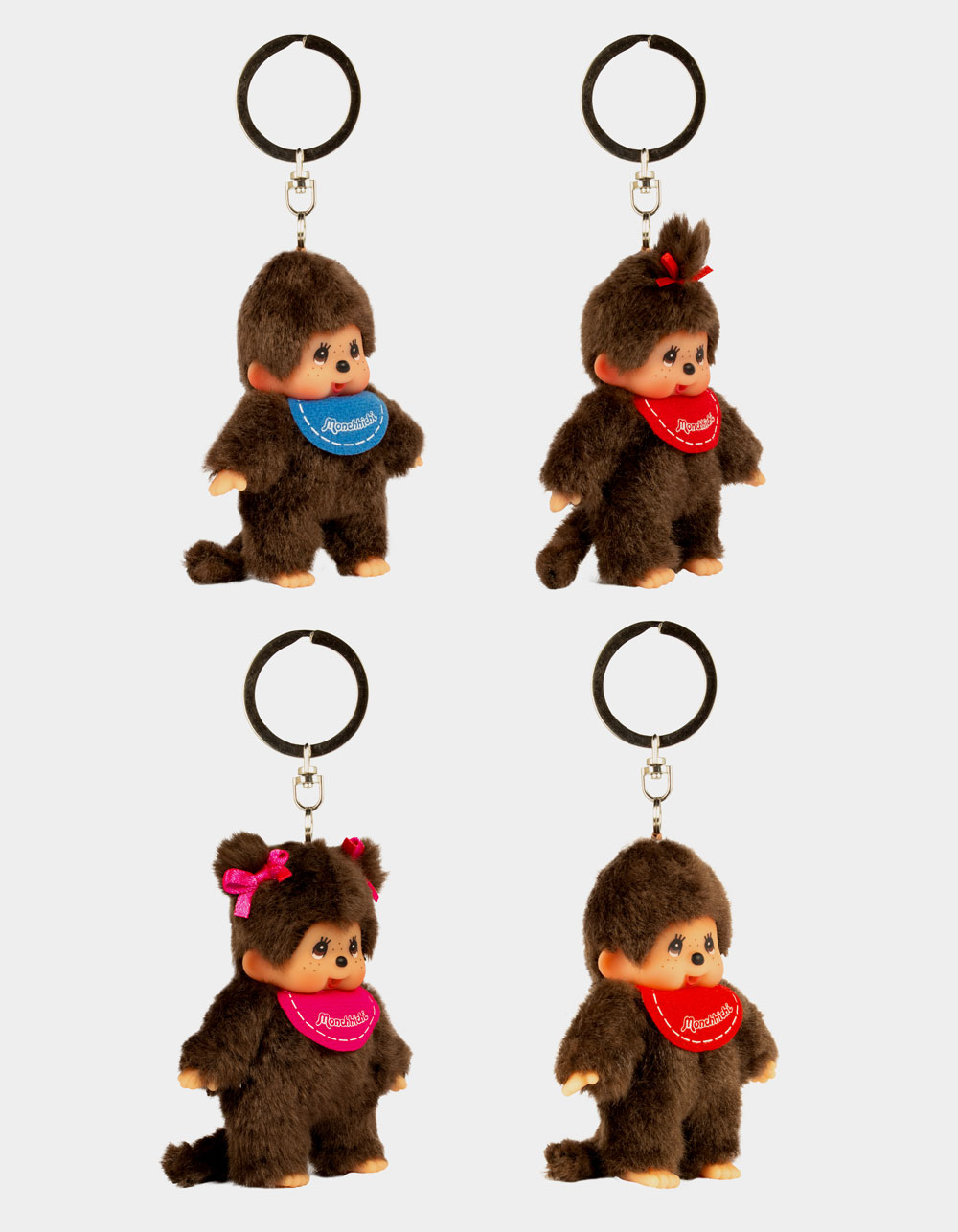Classic Monchhichi Keychain - DARK BROWN
