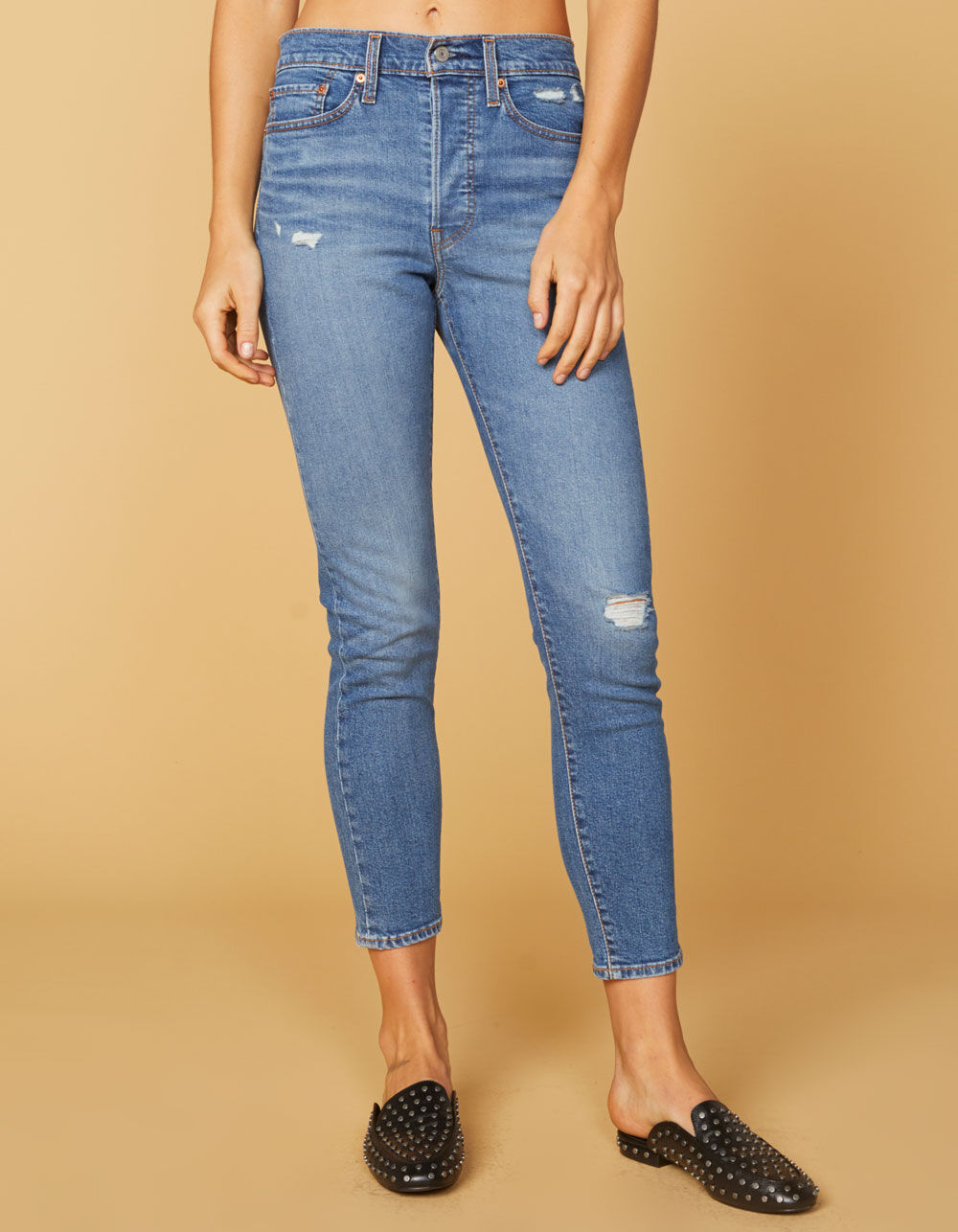 LEVI'S Wedgie High Rise Womens Skinny Ripped Jeans - MEDIUM WASH | Tillys