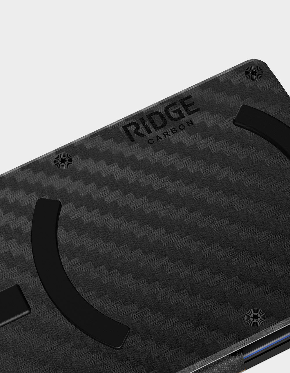 RIDGE WALLETS Carbon Fiber 3K Ridge 2.0 Magsafe Wallet - BLACK