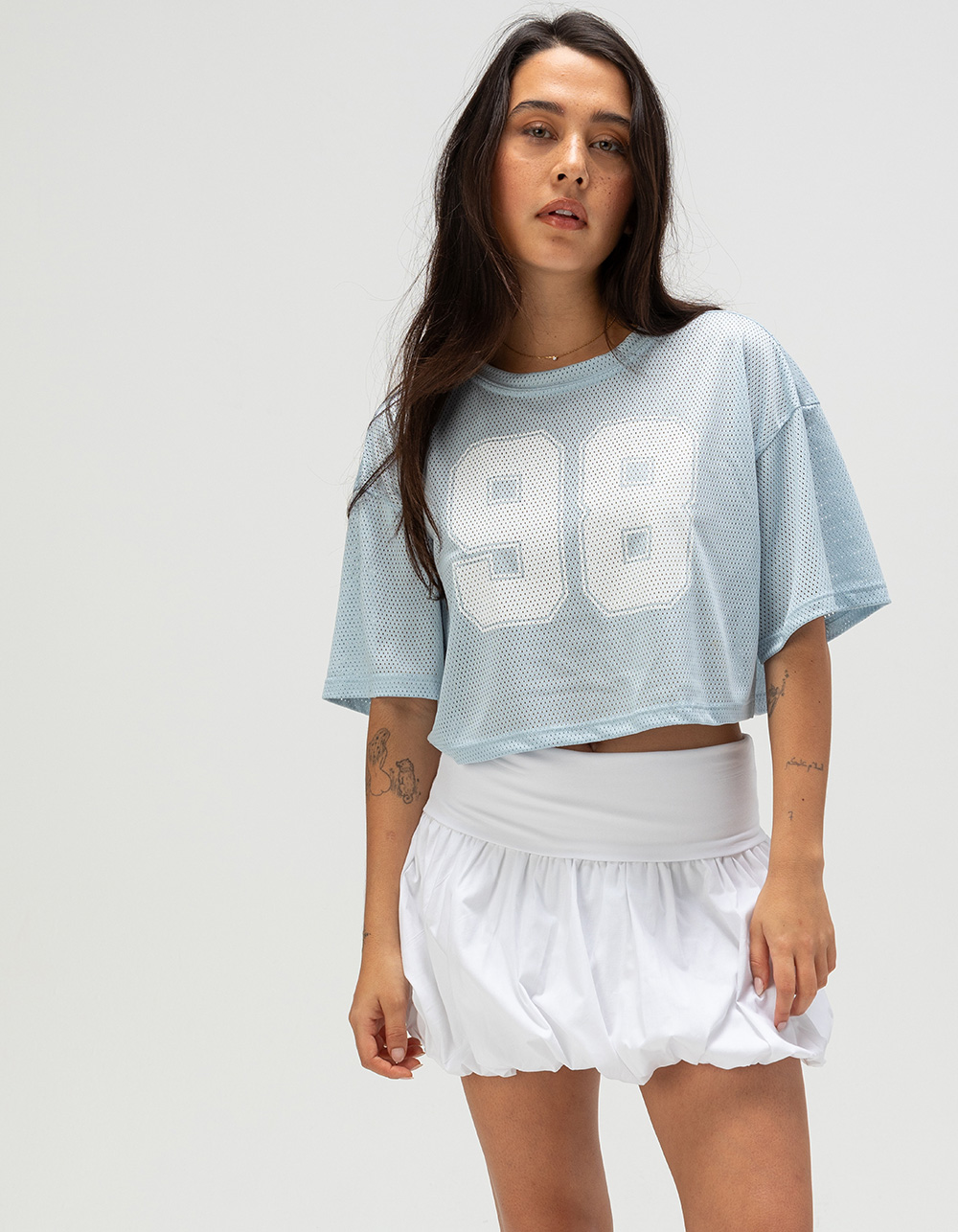 RSQ Womens Bubble Mini Skirt - WHITE