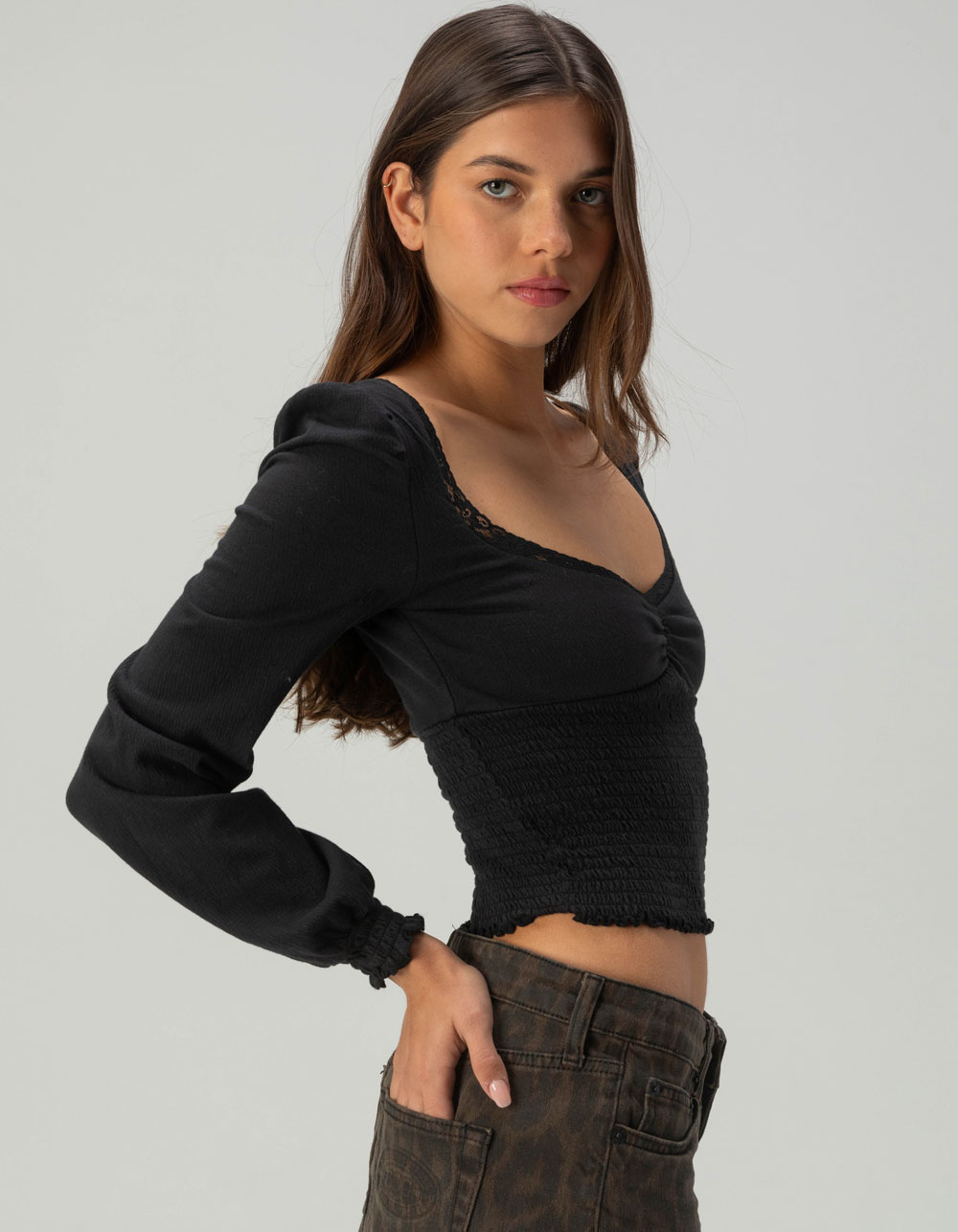 urban outfitters smocked top