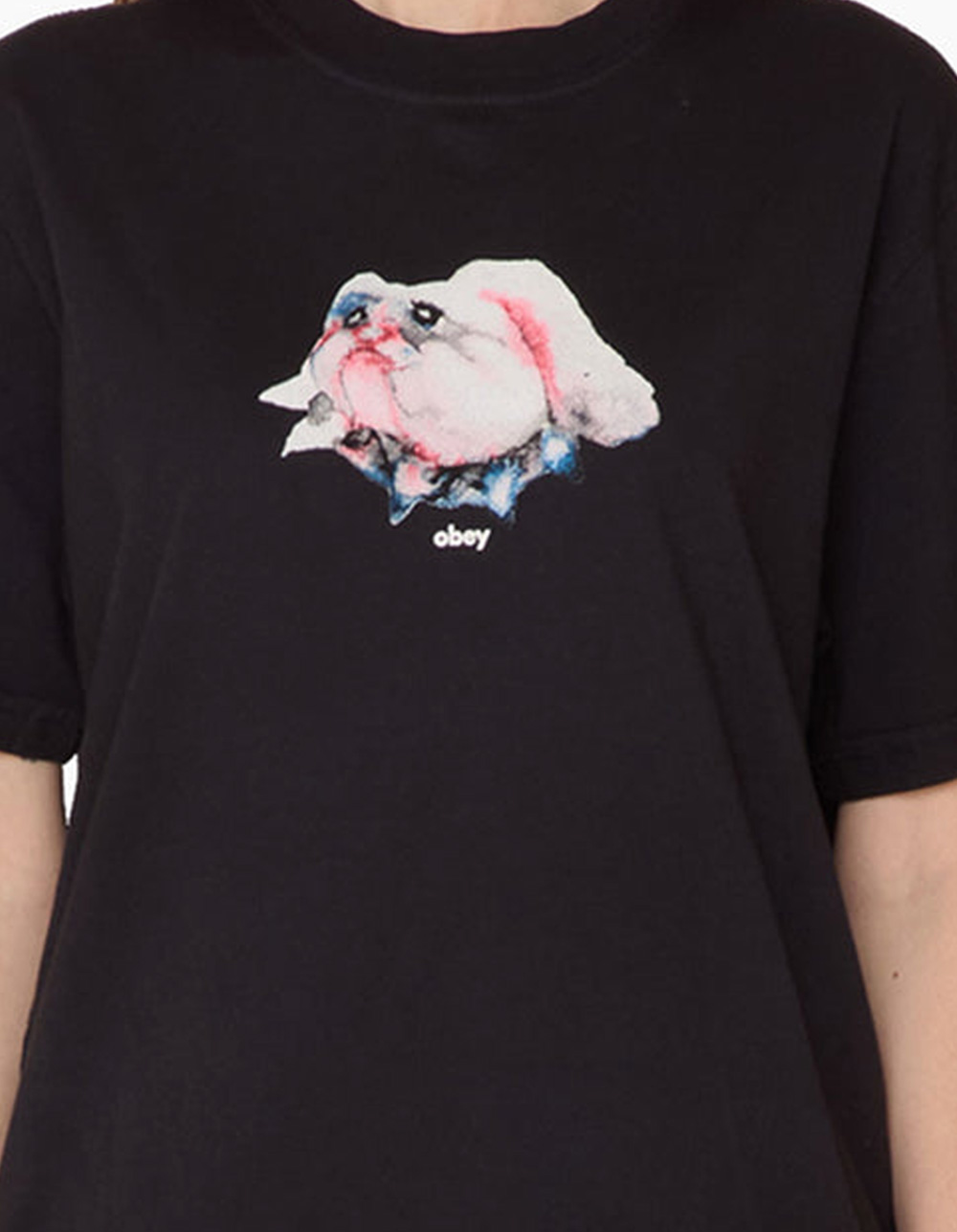 OBEY Bulldog Womens Tee - BLACK