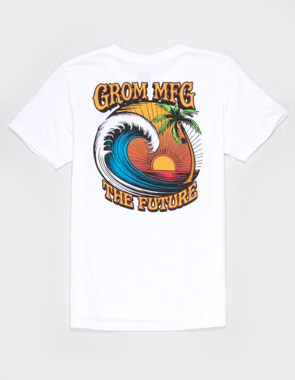 GROM Big Wave Boys Tee - WHITE