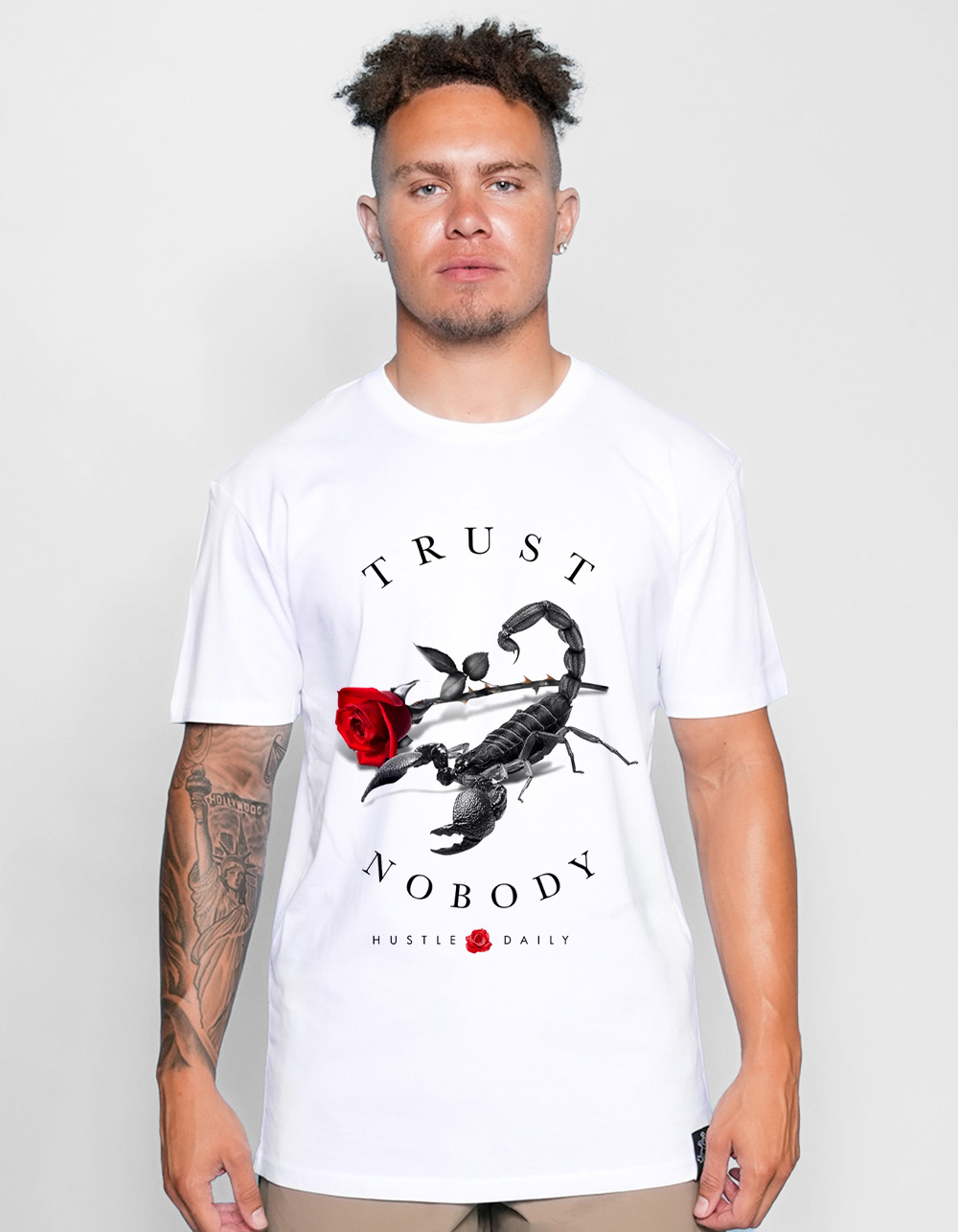 HASTAMUERTE Scorpion Mens Tee - WHITE