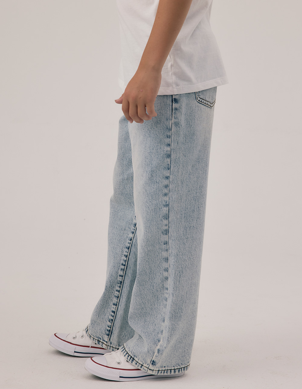 RSQ Boys Extra Baggy Embroidered Jeans - LIGHT WASH