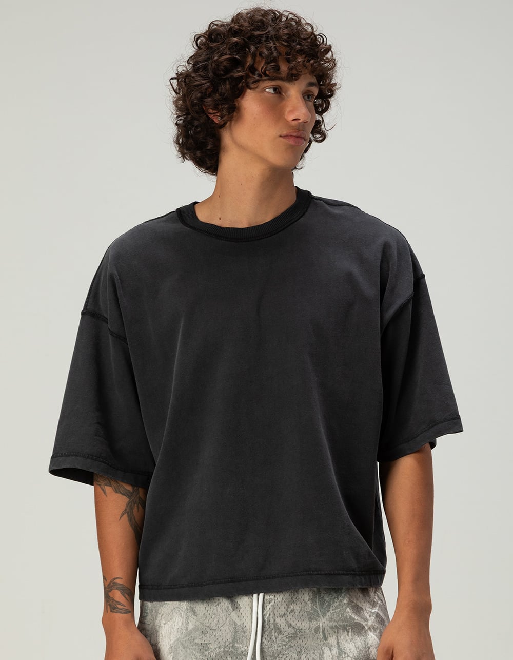 RSQ Mens Baggy Crop Tee