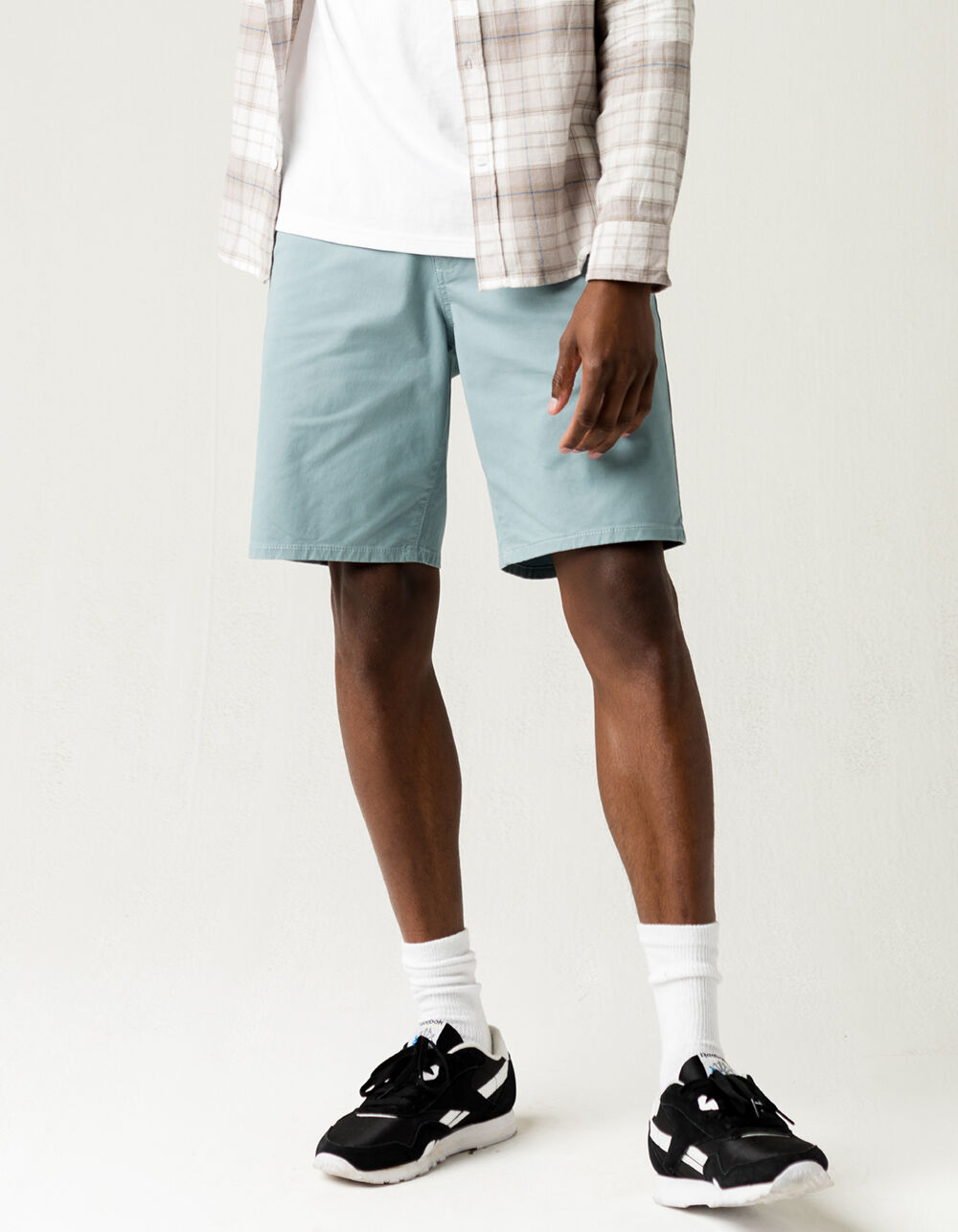 RSQ Mid Length Mens Black Chino Shorts DUSTY BLUE Tillys