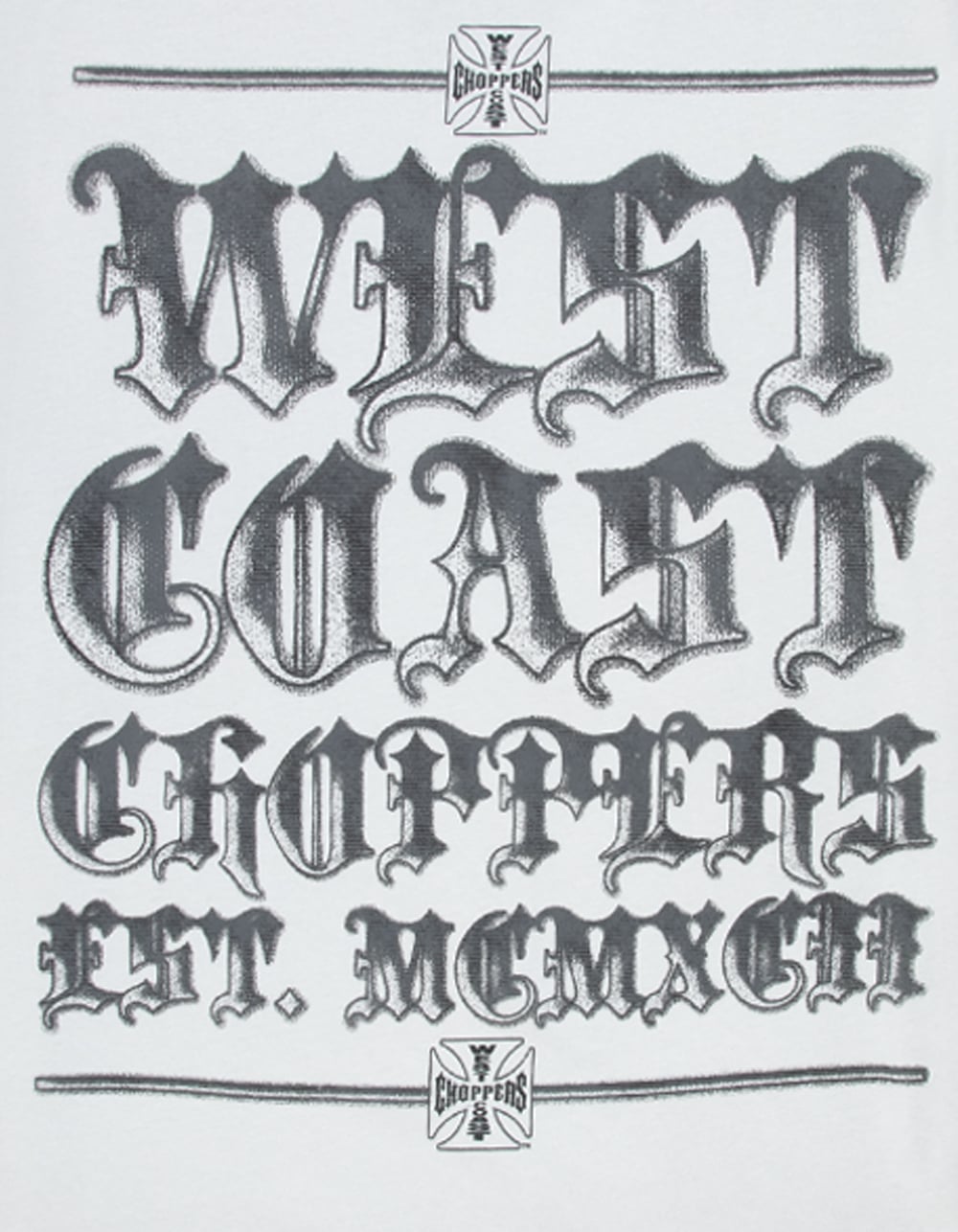 WEST COAST CHOPPERS Est MCMXCII Mens Boxy Tee - GRAY