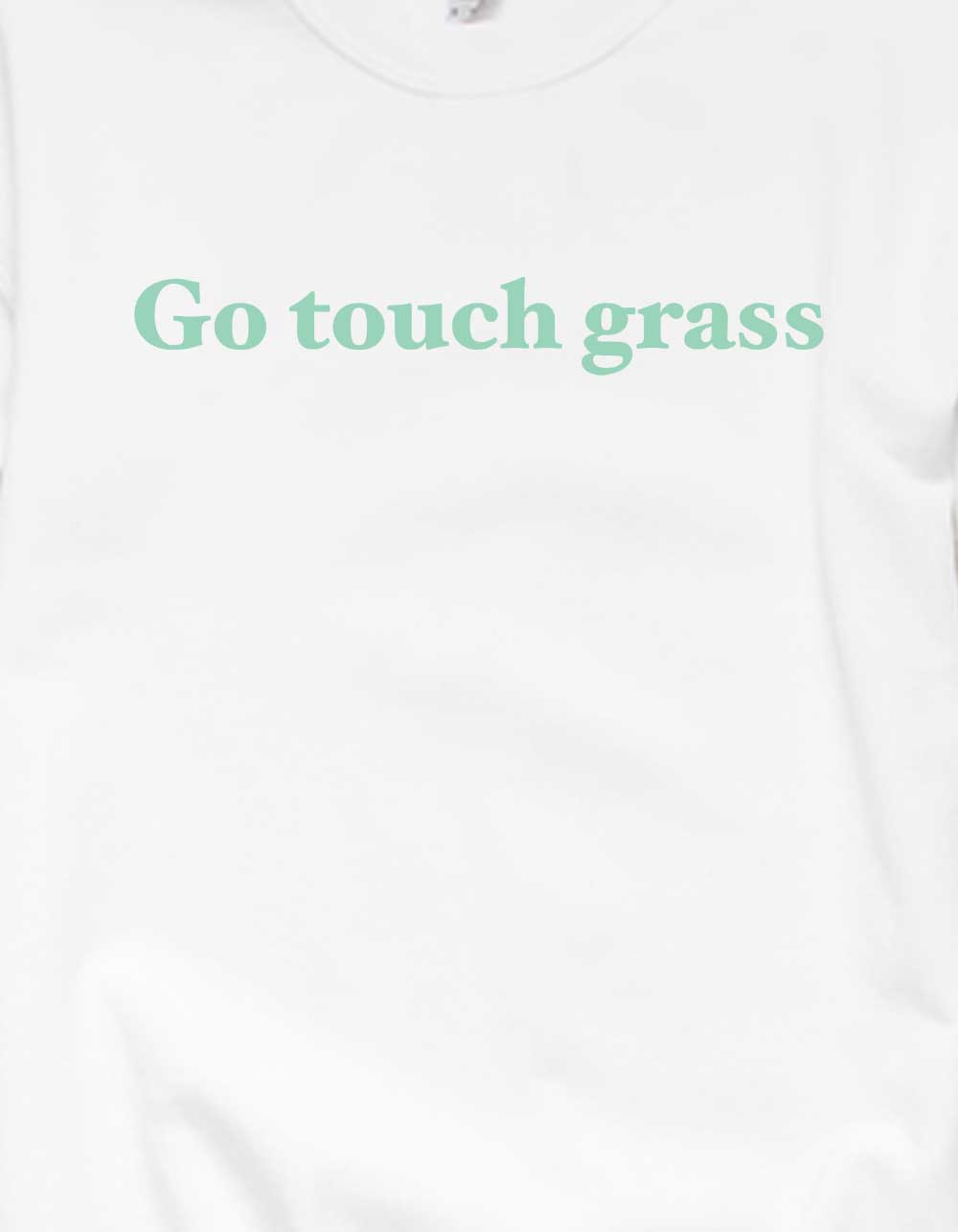 OUTSIDE Touch Grass Unisex Crewneck Sweatshirt - WHITE