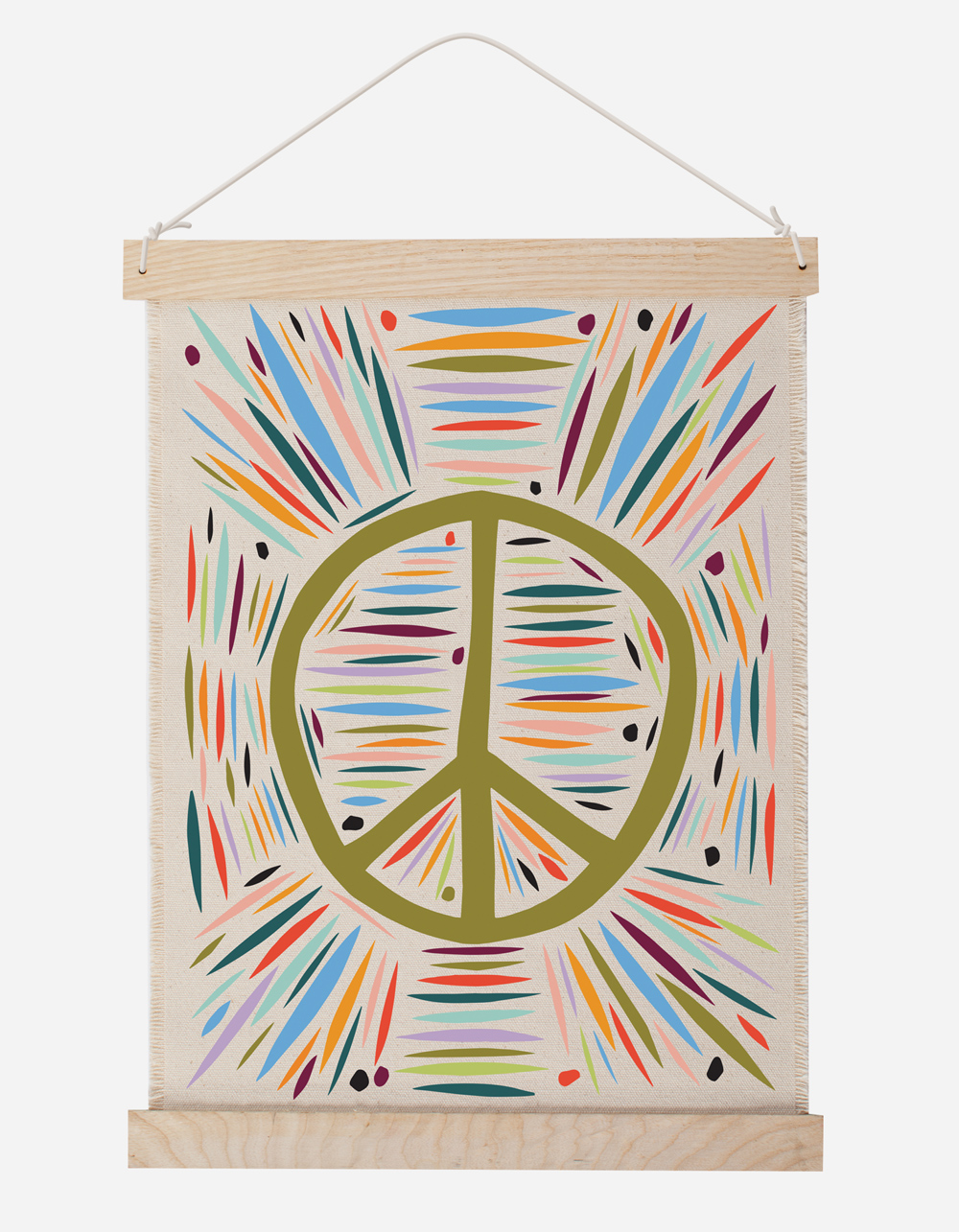 Mr. Peace Canvas Wall Hanging