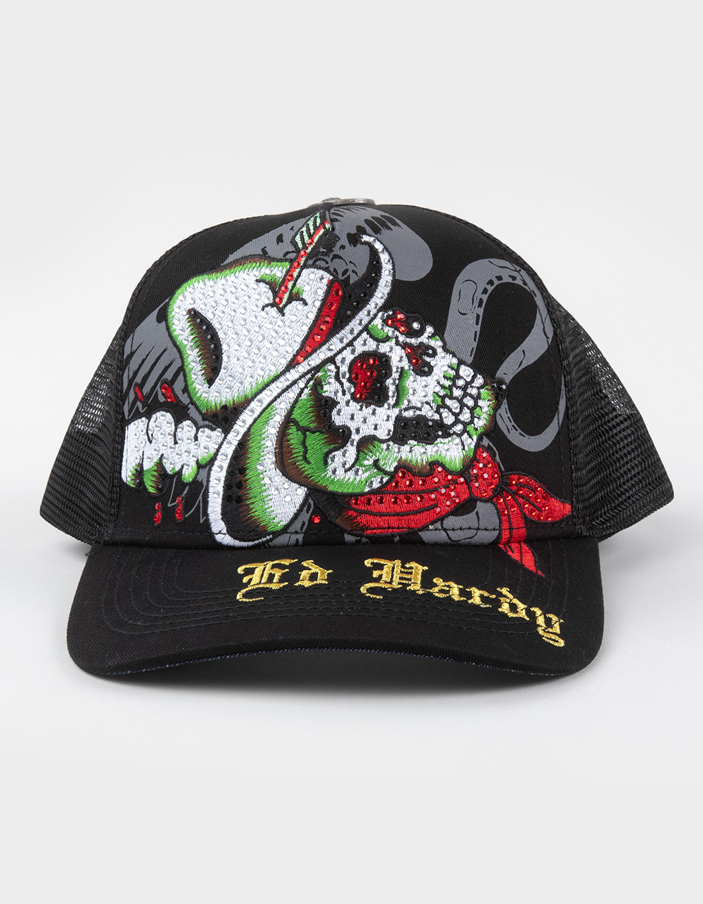 Ed Hardy RHINESTONE PANTHER TRUCKER ハット○送料無料○ Ed Hardy Panther Rhinestone Trucker Hat – DTLR