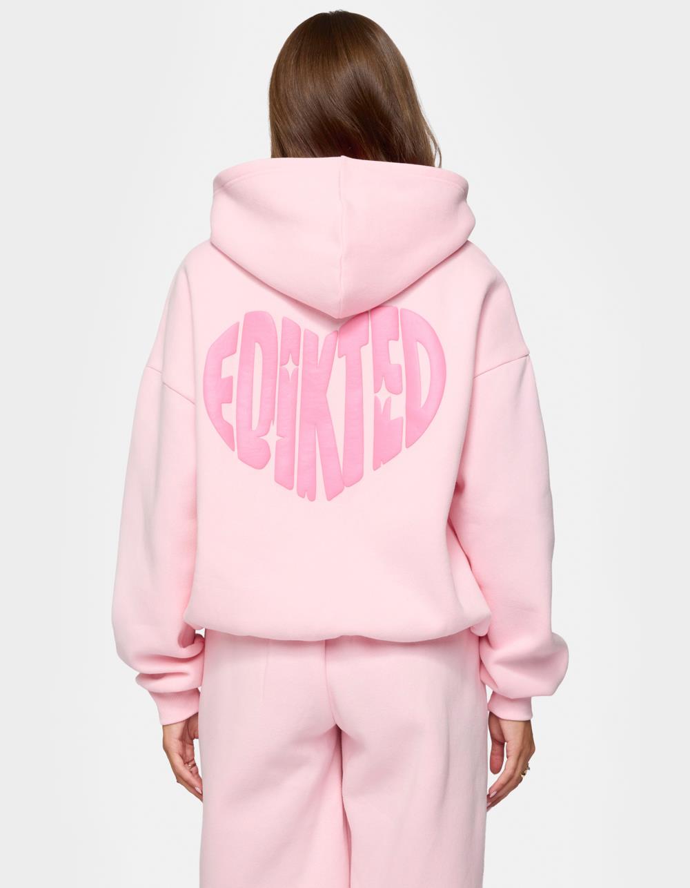 Edikted Major Love Hoodie - LIGHT PINK