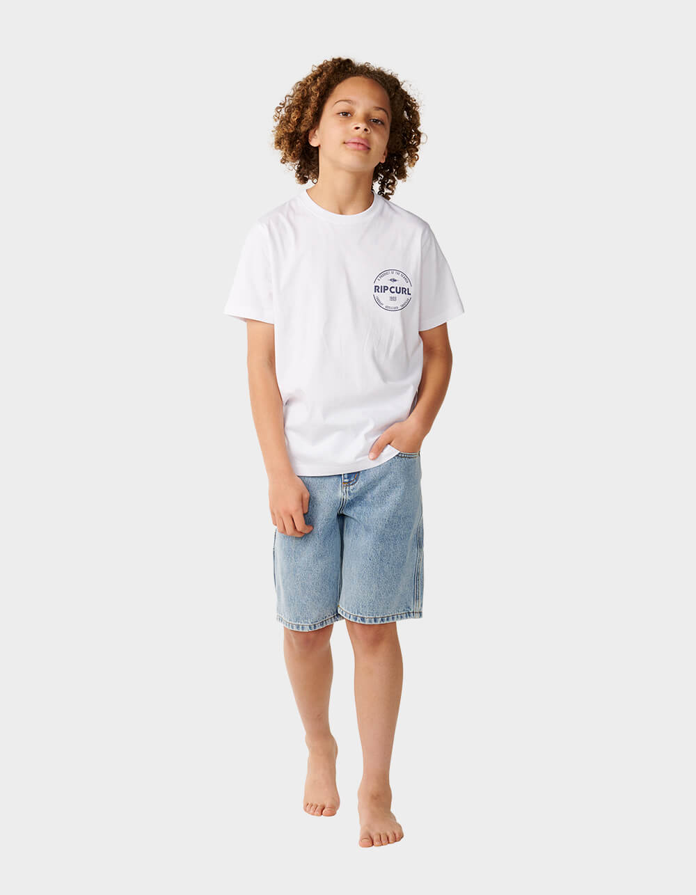 RIP CURL Staple Boys Tee - WHITE