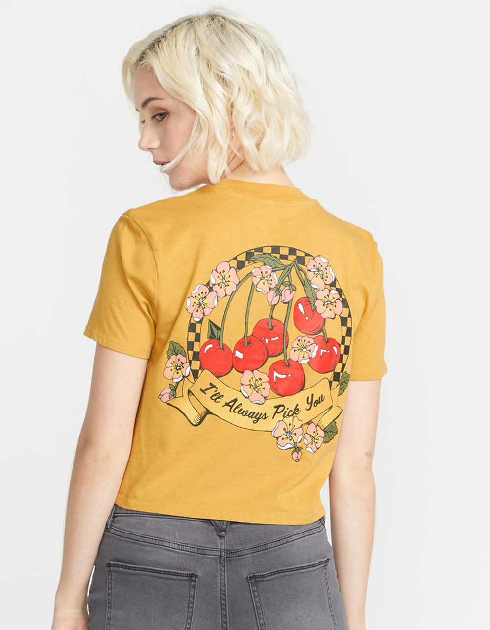 Pocket Dial Womens Pocket Tee MUSTARD Tillys