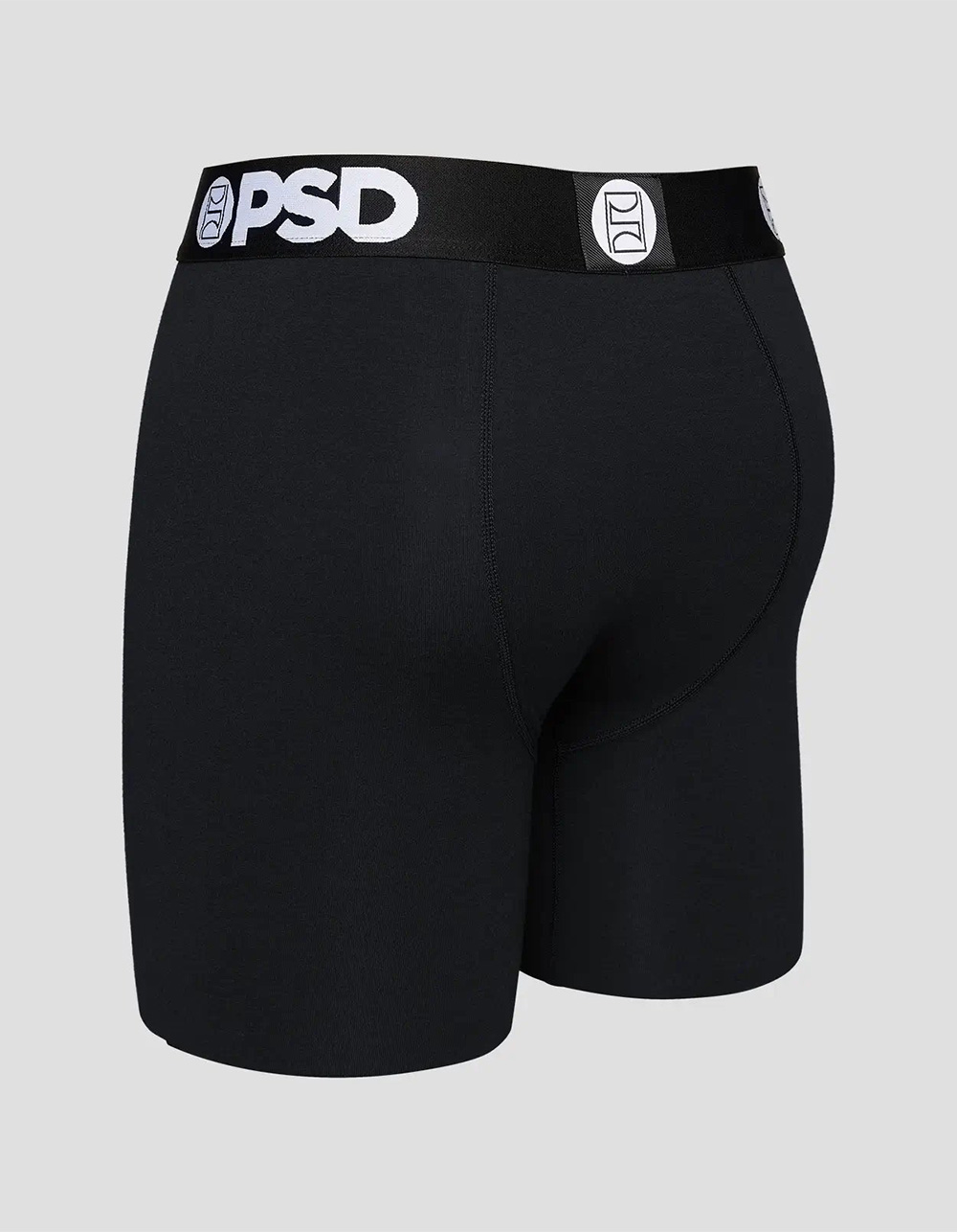 PSD Solids 3 Pack Mens Boxer Briefs - BLACK