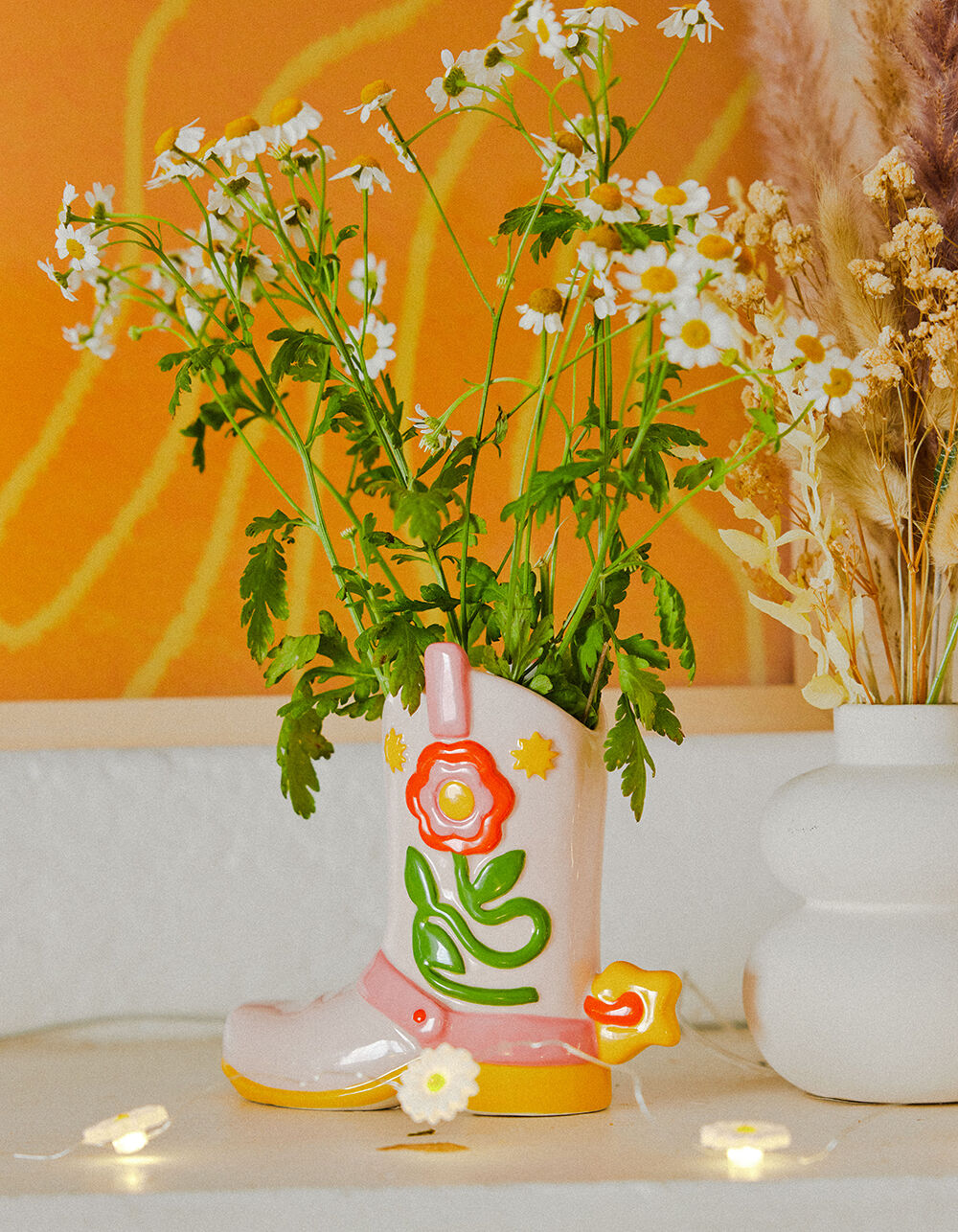 BAN.DO Giddy Up Cowboy Boot Vase PINK Tillys
