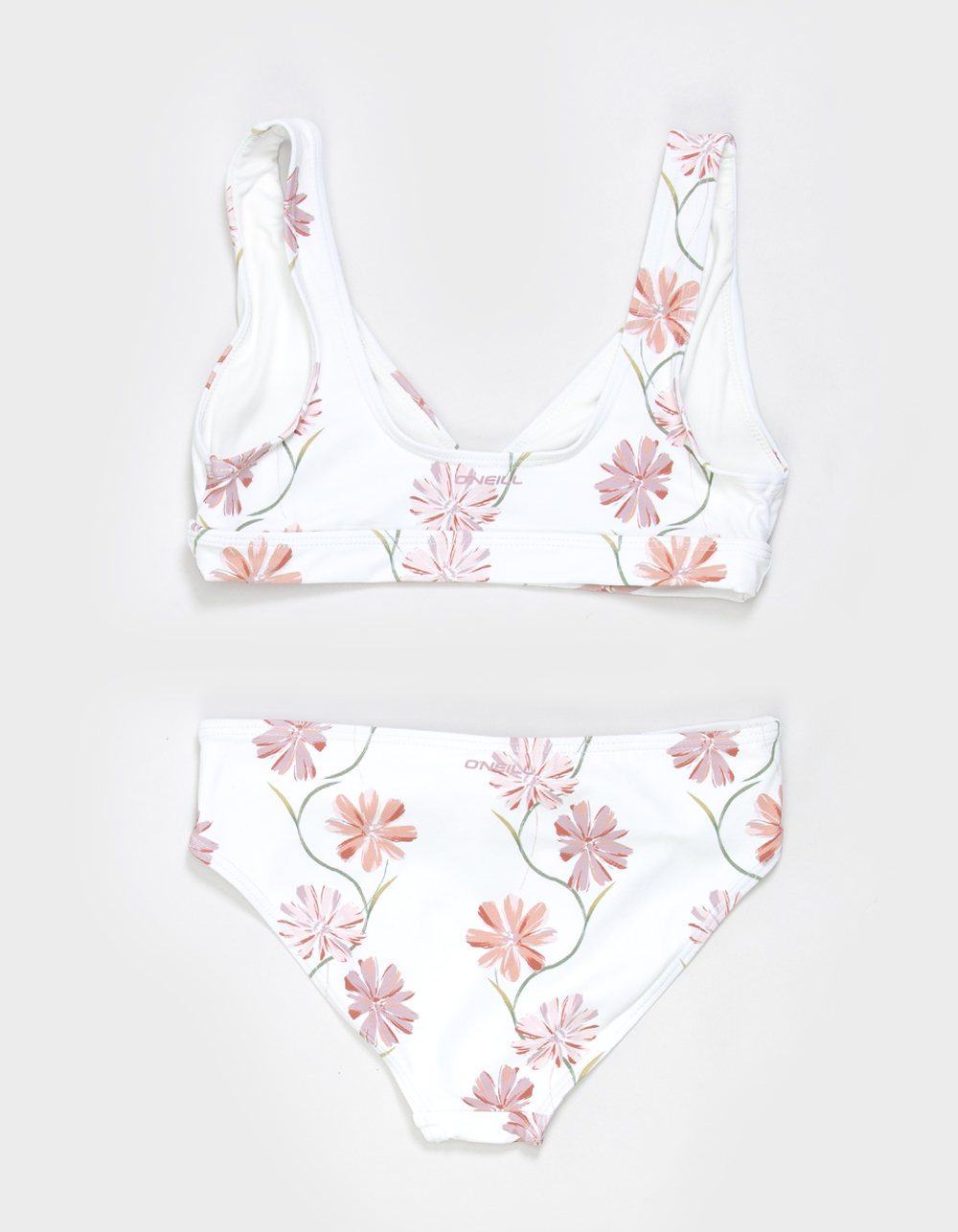 O'NEILL Ivy Floral Girls Fixed Triangle Top Bikini Set - WHITE COMBO