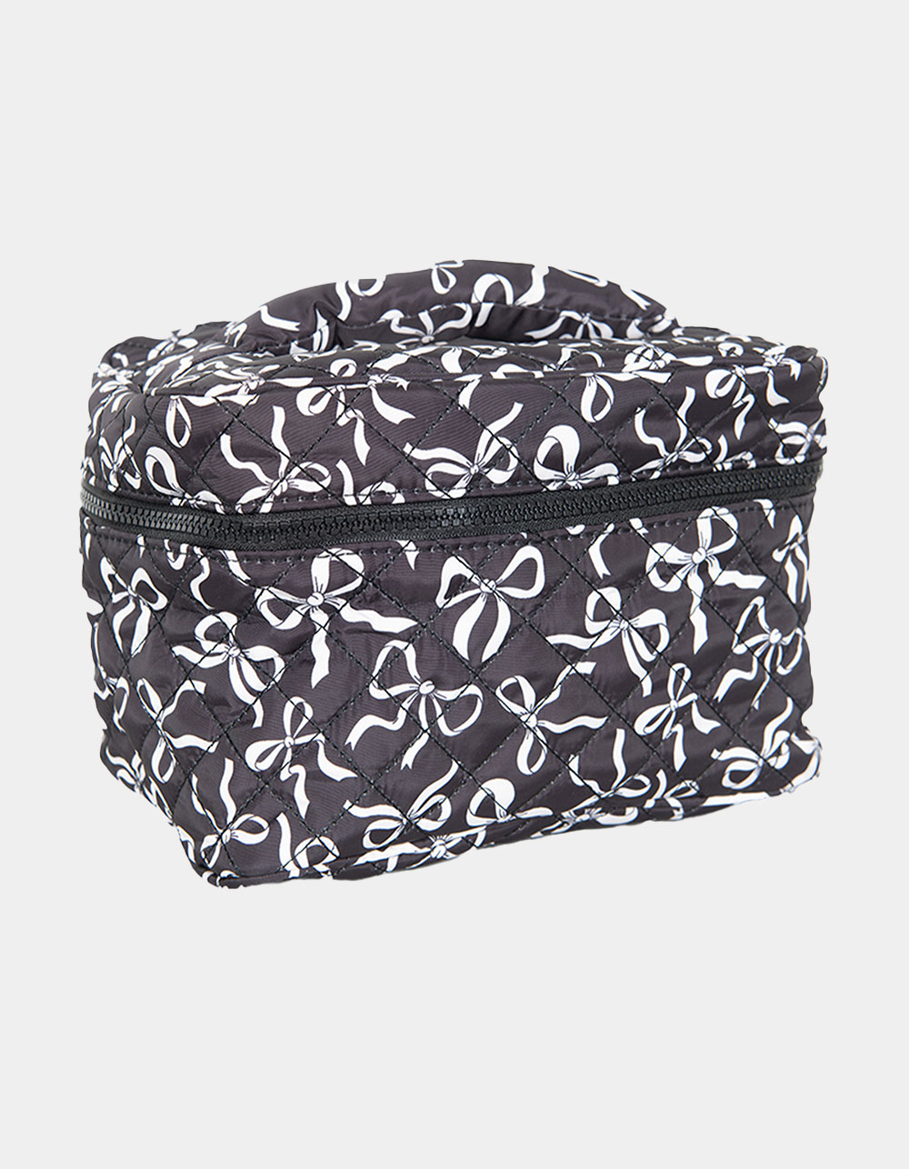 KATYDID Black & White Coquette Bows All Over Make Up Bag - BLK/WHT