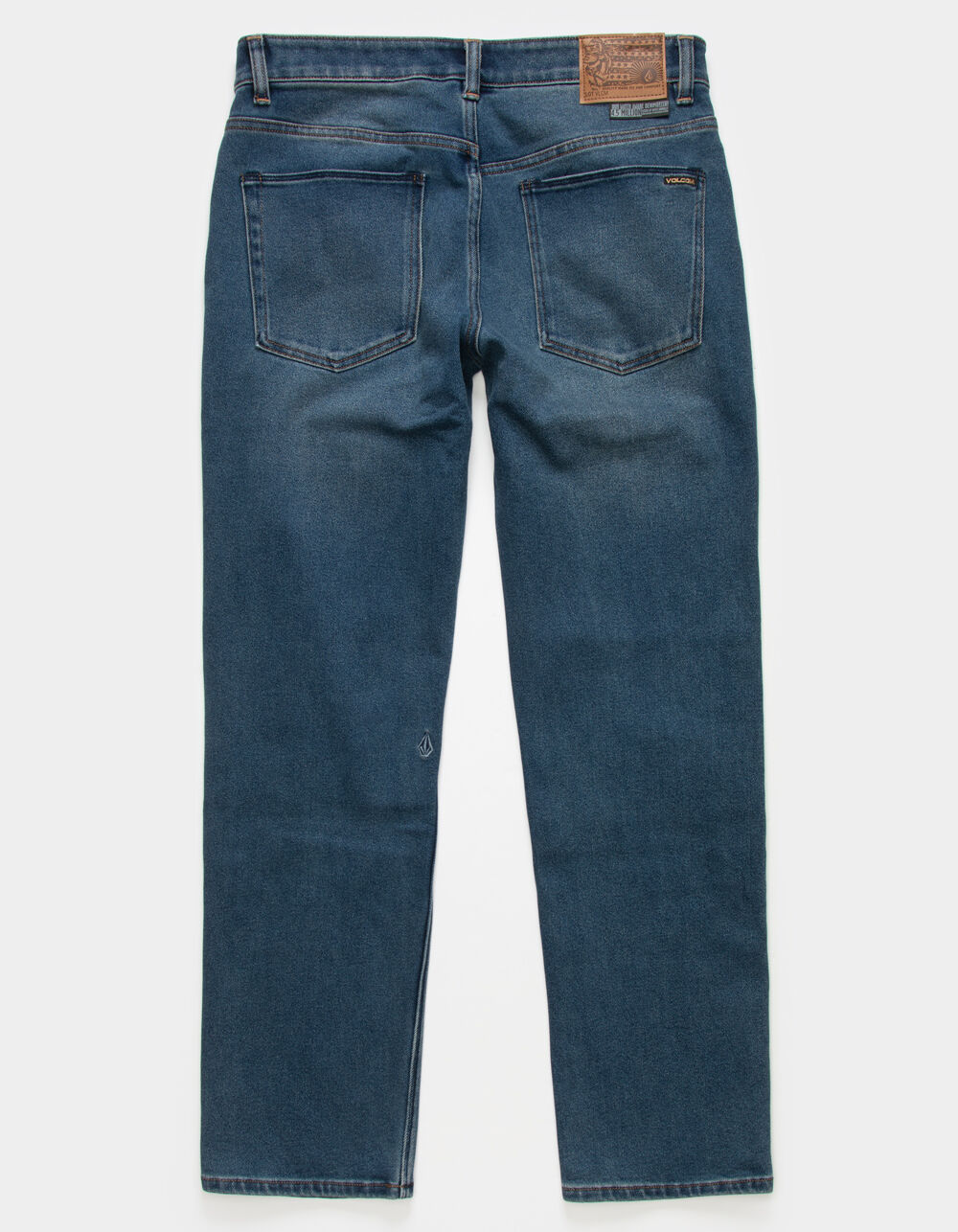 VOLCOM Solver Mens Blue Rinse Modern Straight Jeans - BLUE | Tillys