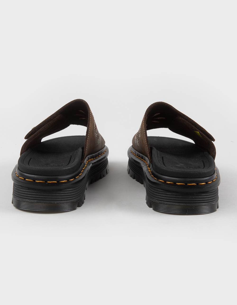 DR. MARTENS Zebzag Flower Womens Slides - DARK BROWN
