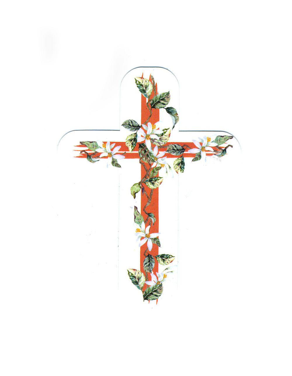 Floral Cross Sticker