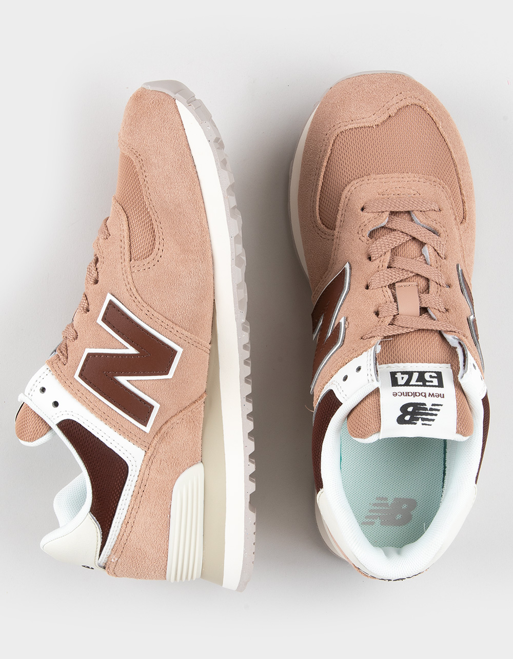 NEW BALANCE 574 Womens Shoes - BEIGE/CHOC